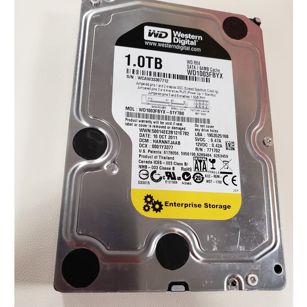 Western Digital 1TB HDD Hard Drive SATA Desktop 3.5" WD1003FBYX